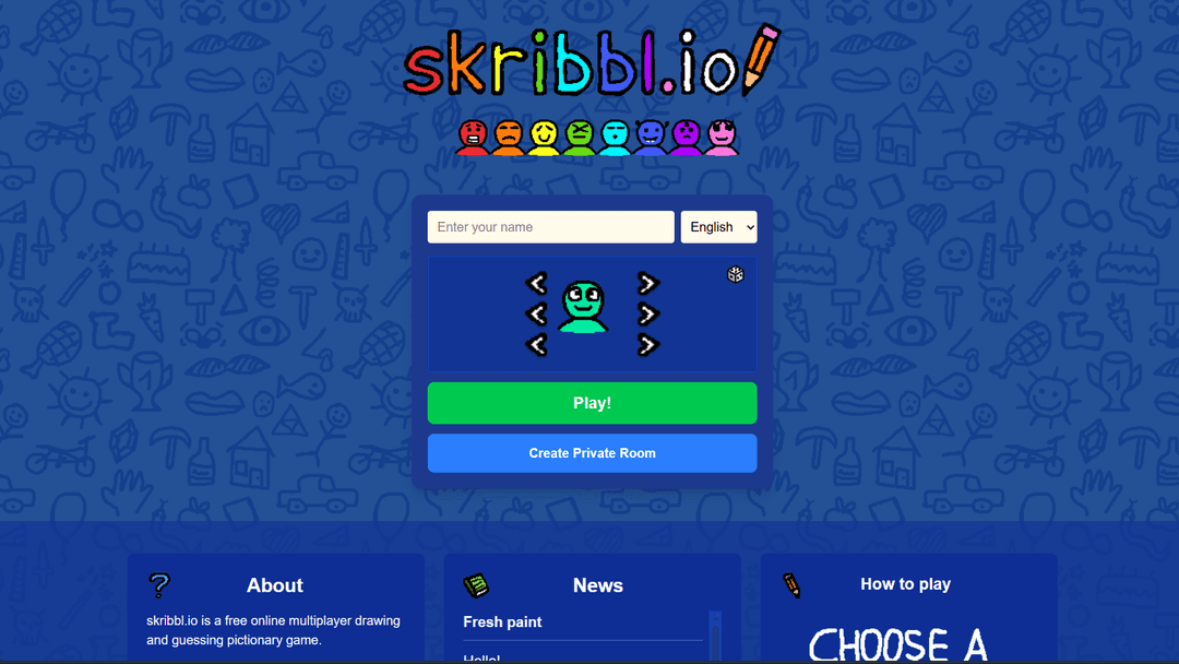 Skribbl - a real-time multiplayer drawing and guessing game inspired by Skribbl.io